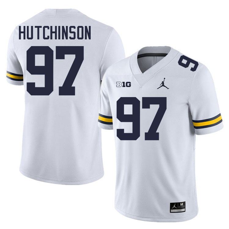 Aidan Hutchinson Michigan Jersey,Michigan Wolverines #97 Aidan Hutchinson Jersey Youth-White